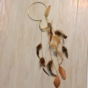 Boho Gold Feather Headband